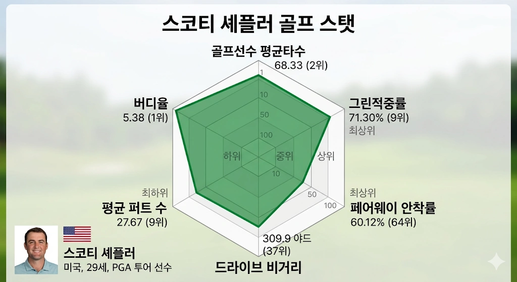 US 오픈만 가면 작아지는 랭킹 1위 스코티 셰플러 프로필 & 골프 클럽 퍼터 드라이버 수상 상금 와이프 스코티 셰플러 골프 스탯