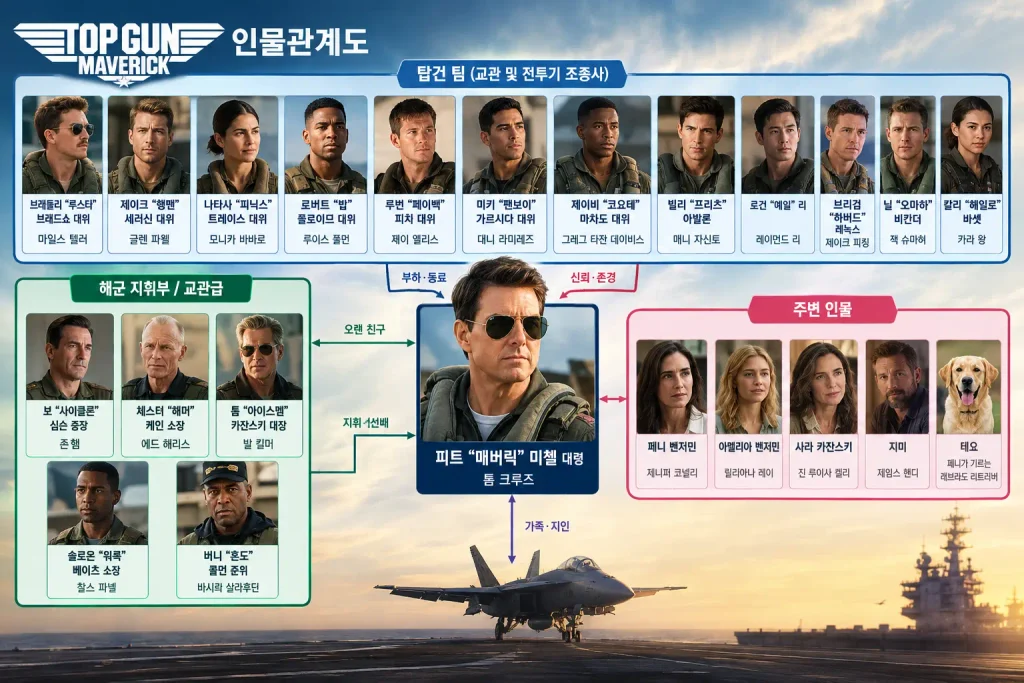 38년만에 돌아온 톰 크루즈 탑건 매버릭 결말 줄거리 관람평 리뷰 (+메버릭 전투기 모음) 영화 탑건 매버릭 인물관계도