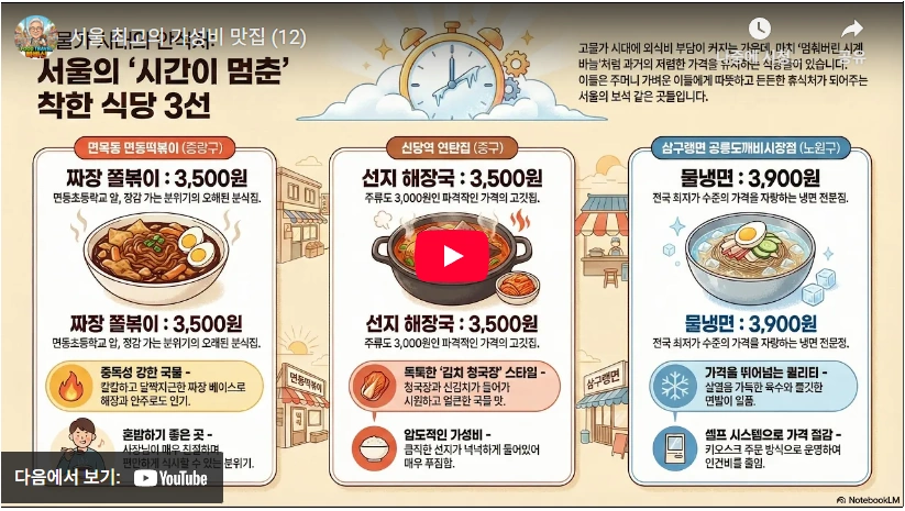 왼손 우동 짜장 탕수육 3000원 짜장면 놀면뭐하니 식당 맛집 (경희대 외대 근처) 서울 가성비 맛집 지도 2